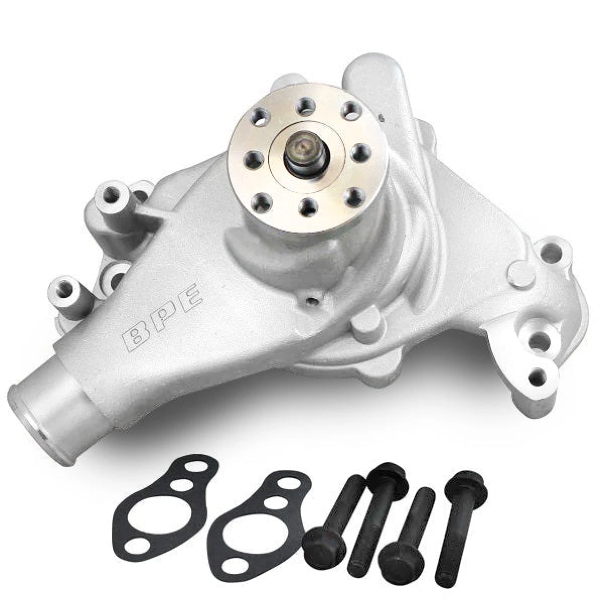 Aluminum Mechanical Water Pump GM SB Compatible Long Standard Rotation Satin