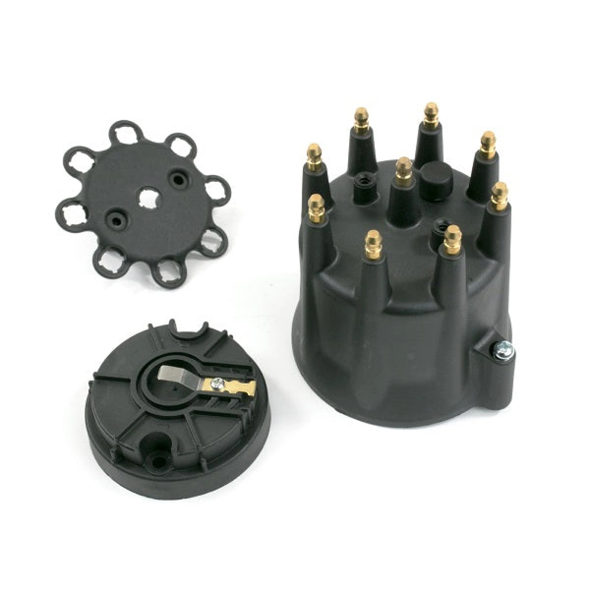 BluePrint Engines BPP6973BK Pro Billet Ready to Run Distributor Cap & Rotor Kit, Male Cap, Black