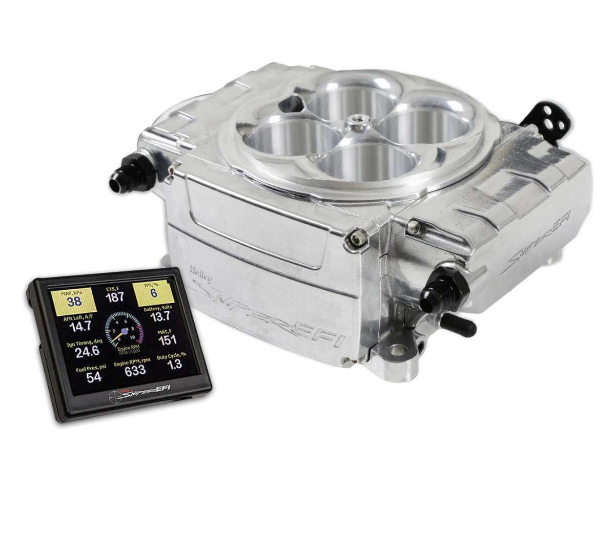 BluePrint Engines BPP550-510-3XX Holley Sniper EFI, Self Tuning Kit, Shiny Finish
