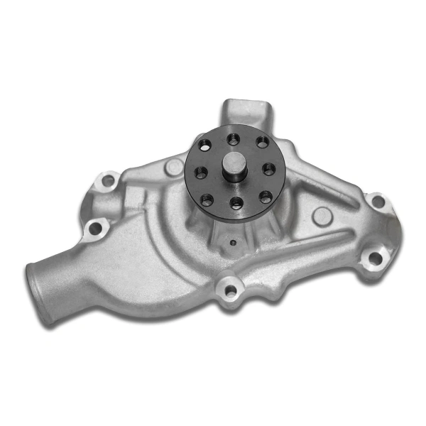 Aluminum Mechanical Water Pump  GM SB Compatible  Short  Standard Rotation  Satin